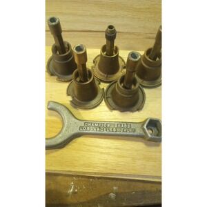 Master Restorer Set: 5 Polished Champion LA Brass Sprinkler Heads & Original...